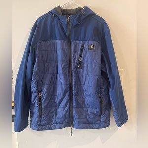 Carhartt Rain Jacket Puffer Coat Mens
Size large Water Resistant Wind
Breaker